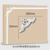 Decoración de Flor de Esquina con Línea de PU Estilo Francés para Pared de Fondo de Sofá de TV, Decoración de Esquina de Techo, Talla de Estuco Falso Estilo Europeo y Americano