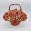Bolso de mano transfronterizo nuevo cesta de flores diamante bolso de noche calado metálico de mano bolso de diamante bolso de mano de banquete para mujer