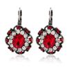 Pendientes de cristal de oro blanco europeos y americanos con Diamante para mujer multicolor opcional de aleación no alérgica no descolorante joyería al por mayor