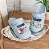 MDDSummer Retro Versátil Ámbar Mariposa Mary Jane Puntera Cerrada Zapatillas EVA Sandalias Ligeras Para Mujer Aumento Alto