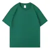 Camiseta de Algodón Puro 200g Hombro Caído Cuello Redondo Manga Corta Verano Nuevo Estilo Directo de Fábrica 39 Colores Unisex Holgada Color Sólido Venta al por Mayor