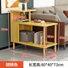 Mesa Lateral Simple Mesa de Café Uso Doméstico Mesa Cuadrada Pequeña Mesa Pequeña Multifuncional Dormitorio Sala de Estar Mesa de Café de Dos Niveles Estante de Almacenamiento de Mesita de Noche