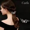 Acessórios de Cabeça Europeus e Americanos para Noivas, Tiaras de Pérola Feitas à Mão, Acessórios de Cabelo para Vestidos de Noiva, Argolas de Cabelo, Atacado de Acessórios de Cabeça