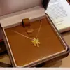 Collar con Colgante de Fuegos Artificiales que Conservan el Color de Alta Calidad Transmitido en Vivo para Mujeres, Estilo Nicho de Lujo Ligero, Cadena de Clavícula de Gama Alta, Collar que No se Desvanece