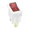 Interruptor basculante iluminado de 3 pines y 2 velocidades certificado IEC KCD3-B2 tipo barco, interruptor de alimentación de doble tarjeta con contacto plateado