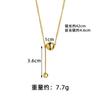Nueva Cadena para Clavícula de Oro Arena Estilo Chino Vietnamita Todo Fósforo Lujo Ligero Bola Redonda Perla Redonda Collar Joyería de Diseño Simple para Mujer