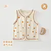 Chaleco de Algodón Puro de Lunares para Bebé Otoño Recién Nacido Clase A Chaleco Exterior Transpirable para Bebé Cardigan Casual Chaleco sin Mangas