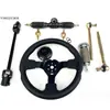Piezas para Go-Kart de Motocicleta Eléctrica de Cuatro Ruedas DIY 32-42cm Cremallera de Dirección Volante Barra de Dirección Rótula