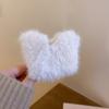 Otoño e invierno Nuevo Clip de felpa de cruz de nube lujo ligero Alto Sentido parte trasera de la cabeza clip de tiburón accesorios para el cabello de moda nicho para mujeres