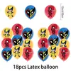 Globos de Látex de 12 Pulgadas Transfronterizos: Spider-Man, Pokemon, Patrulla Canina, Mario, Marvel, Varios Globos de Dibujos Animados