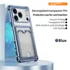 Venta al por mayor transfronteriza Adecuado para funda de teléfono Iphone17, Soporte para tarjetas electrochapado, Funda protectora anticaídas de TPU de cobertura total para Apple 16Pro