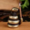 Antiguo y Bronce Antiguo Cobra Serpiente Zodiacal Latón Adornos Pequeños Regla de Presión de Escritorio Bronce para Jugar Favorito Coleccionable de Té