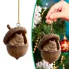Decorações de Natal Esquilo Castanho Ouriço Transfronteiriças Enfeites para Árvore de Natal Acrílico Impresso Plano 2D
