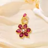 Pingente Verão Fresco Flores Coloridas Pétalas Gota d'Água Acessórios para Joias DIY Acessórios com Design de Borla da Moda