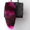Colgante de Cola de Zorro de Cristal Llavero Colgante para Mochila Muñeco de Cola Larga Juguete de Peluche Regalo Muñeco Divertido