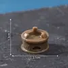 Paisaje en miniatura, juego creativo para hacer té para una mesa pequeña, con una tetera de arcilla púrpura simulada y juego de té, accesorios decorativos DIY