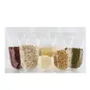 Bolsa Transparente Auto-Soportante de 14 Micras, Bolsa Auto-Soportante Auto-Sellante Transparente Mate, Bolsa Espesa Selladora de Alimentos para Empaque de Frutos Secos