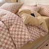 Set de cama de cuatro piezas de algodón 100% puro de dibujos animados para todas las estaciones, sábanas, funda de edredón, sábanas ajustables, juego de cama de tres piezas para dormitorio 4