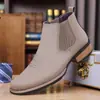 0808 Calentadores de Piernas de Punto de Cruz Botas Chelsea Botas Martin para Hombre Comercio Exterior Dropshipping