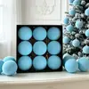 Decorações de Árvore de Natal 6/8cm Vintage Cimento Fosco Veludo Flocado Bolas de Natal Display de Janela Enfeites Pendurados