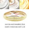 Fita de LED Cob Três Cores 24V 480 LEDs 560 LEDs 608 LEDs 95 Display de Brilho Fio Duplo Fio Triplo 8mm 10mm Cor Dupla