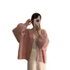 Cardigan de Tricô Estilo Coreano Estilo Preguiçoso Casaco Suéter Feminino Primavera e Outono Novo Decote V Redutor de Idade Doce Cor Sólida Versátil Top