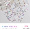 Mini cubo de azúcar de cristal para uñas, diamantes, joyería para uñas al por mayor, mágico aurora, octogonal, caramelo de roca, joyería para uñas tridimensional