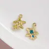 [Serie Oceánica] Colgante de Diamantes de Colores Incrustados de Estrella de Mar y Caracola Accesorios DIY Collar Pulsera Hechos a Mano Accesorios de Cuentas