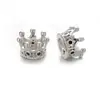 Joias transfronteiriças feitas à mão DIY zircônia microincrustada Coroa furo redondo conta solta pulseira colar acessórios de joias atacado