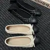 Zapatos planos de suela blanda estilo Chanel con lazo para mujer 2026 nueva llegada de primavera de corte bajo sin cordones Zapatos planos de ballet Wanwan