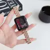 Adequado para Apple 5678910 Sete Pulseira de Relógio de Metal Cintura Pequena Samsung Huawei Fit4 Xiaomi Pulseira de Aço Inoxidável