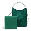 Bolso de Hombro Vintage de Alta Gama de Alta Capacidad Bolso de Cubo Portátil Trendy Transfronterizo Bolso de Axila Bolso Tejido