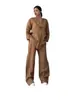 2026 Comercio Exterior Transfronterizo Amazon Moda Ropa Europea y Americana para Mujer Top Cómodo Holgado Pantalones de Pierna Ancha Conjunto Casual de Algodón y Lino