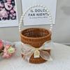 Cesta de almacenamiento tejida similar al ratán, cesta de regalo de frutas, cesta de regalo portátil, regalo de mano de dama de honor, caja vacía, caja de regalo, cesta de flores