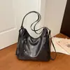 Bolso de mano estilo retro perezoso estilo universitario europeo y americano Bolso cruzado de cuero suave encerado Gran capacidad Bolso de un solo hombro para mujeres para trabajadores de oficina