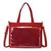 Gelatina Transparente Correa de PU Malla Bolso Dolor Hombro Único Tote Desmontable Periférico de Anime Mochila Estilo Universitario Tendencia