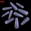 Bolsa de Alta Calidad de 500 Piezas Uñas de Ballet Transparentes/Puras de Colores/Coloreadas Largas Coffin Uñas Portátiles Uñas Postizas Manicura