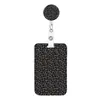 Porta Credencial Estampado de Leopardo con Hebilla Retráctil de Fácil Extracción para Credenciales de Empleado, Tarjetas de Identificación, Tarjetas de Transporte y Tarjetas de Llave