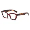 Óculos de Sol Anti-Luz Azul com Armação Pequena Polygonal, Estilo Europeu e Americano, Olho de Gato Color Block Personalizado, Moda Feminina, Sem Grau