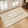 Alfombrilla de baño de lino simple más vendida, alfombrilla absorbente de agua para el inodoro, alfombrilla antideslizante para la entrada, felpudo simple