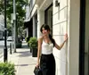 Nueva Camisola Sexy de Lunares de Moda Europea y Americana Transfronteriza de Amazon para Mujer con un Diseño Elegante y Elegante Top para el Trabajo