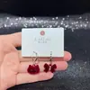 Pendientes de Oso de Amor para Otoño e Invierno para Mujer, Lindos y Dulces, Versátiles, Galvanizado Ecológico, Venta al por Mayor de Accesorios de Yiwu