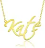 Venta Caliente Acero Inoxidable 304 Carta de Amor Reemplazable Collar para Clavícula Colgante para Mujer Regalo DIY Día de San Valentín Oro 18K