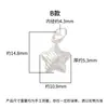 Nuevo Colgante de Estrella de Cinco Puntas Liso Plateado Cepillado Hecho a Mano en Chiang Mai de Plata de Ley S925 Amuletos de Estrella Accesorios para Joyería de Plata DIY