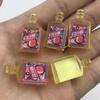 Flasher fino sake japonés resina naranja simulación botella pequeña tridimensional accesorios para parque infantil