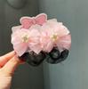 Exame de grau de dança infantil updo pequena rede de cabelo rede bolso capa de cabelo menina mola clipe cabelo bolso bola cabeça menina cabelo curlers