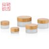 Nuevo frasco de bambú y madera, tapa de vidrio transparente esmerilado, protector solar, cuidado de la piel, frasco de crema de manos 5g30g, frasco de material de embalaje para emulsión 100g