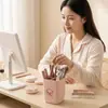 Caixa de Armazenamento de Mesa Cartoon de Alto Acabamento com Quatro Compartimentos, Porta-Canetas Fofo para Estudantes, Organizador de Material Escolar e Cosméticos