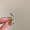 Design Único Versátil de Nicho Estilo Coreano Ear Cuff de Cobra com Zircônia, Luxo Leve, Brincos de Moda de Alta Qualidade para Mulheres