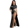 Vestido sexy de club nocturno con cordón y encaje lateral para mujer, transfronterizo europeo y americano, moda casual para la playa